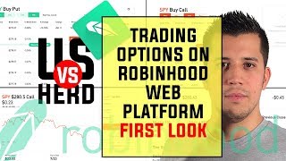 Trading Options On Robinhood Web Platform First Look [upl. by Llekcir]