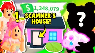 A SCAMMER TRICKED US into building THIS in his TINY HOME secret meeting place Adopt Me Roblox [upl. by Nagoh90]