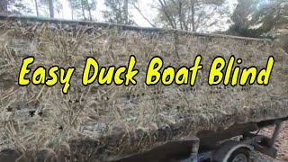 Easy Duck Boat Blind Set Up [upl. by Albina]