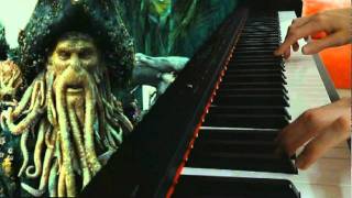 Davy Jones Theme piano easy NEW VERSION [upl. by Ozkum]