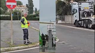 Fiumicino arrivate le arcate in legno lamellare per la copertura del Pala Fersini [upl. by Anilorac]