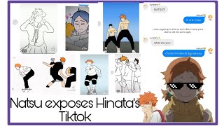 haikyuu texts Natsu exposes Hinatas tiktok • part 1  Hinatas Harem  simp [upl. by Denver407]