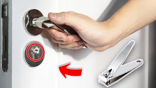 How to open door lock without key  Ways to Open a Lock very easy 🔓 [upl. by Anairam]