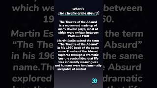 What is The Theatre of the Absurd drama literature english shorts fyp [upl. by Aisital]