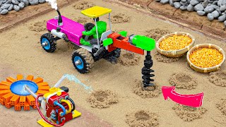 diy tractor making hole digger machine for planting science project  Modern Agricultural Machinery [upl. by Thenna41]