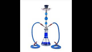 2 Hose Hookah Shisha Pipe SetLarge Water Pipe SmokingArab Hookah Accessories Bar Party Supplies [upl. by Lekym]