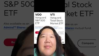 VOO vs VTI investing personalfinance finance voo vti investing etf indexfunds stocks [upl. by Enajyram]