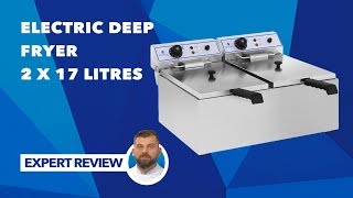 Electric Deep Fryer Royal Catering RCEF 15D  Expert review [upl. by Yllak]