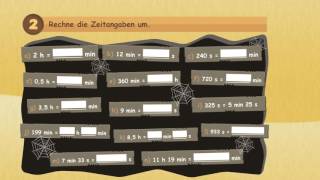 Zeitpunkte und Zeitspannen  d h min s  Tage Stunden Sekunden ★ Mathematik Klasse 3 [upl. by Htessil157]