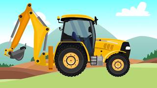 Garage construction machinery  Construction and application and animations for children [upl. by Killen]