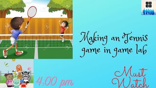 Making a Tennis game in game lab Codeorg games [upl. by Ahterahs708]