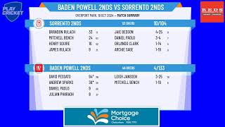 Baden Powell 2nds v Sorrento 2nds [upl. by Wernick]