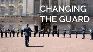 The Royal Canadian Air Force Change the Guard at Buckingham Palace [upl. by Aisitel]