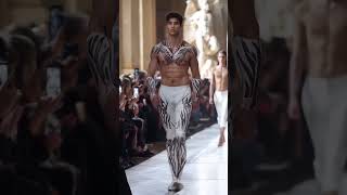 Mens Fashion Male Model Walk Mens Runway aimodel malemodel tiktok mensrunway shorts [upl. by Aileek]