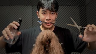 ASMR FASTEST HAIRCUT EVER 💈 [upl. by Aubrette]