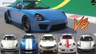 GTA 5  Top Speed Drag Race Pfister Comet SR vs Pariah Neon Comet Retro V12 Banshee etc [upl. by Martainn]