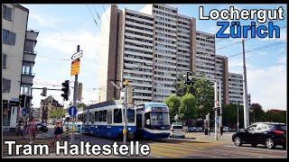 Viel los an der Tram Haltestelle Lochergut Zürich Kreis 4 Schweiz 2020 [upl. by Nidnarb854]