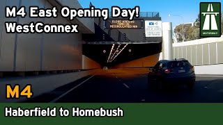 M4 East Opening Day Driving the M4 East in both directions  Haberfield to Homebush Westconnex [upl. by Aniraz243]