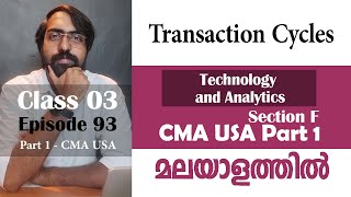 Transaction Cycle  Technology and Analytics  Section F  Part 1  Episode 93 [upl. by Sitra]