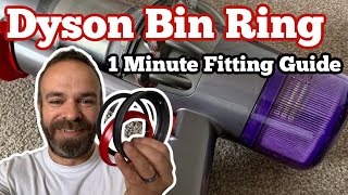 How to Fit Dyson V10 V11 V15 Bin Sealing Ring  1 MINUTE FIX [upl. by Ahsieyn816]