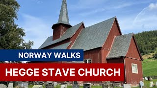 Norway Walks 4K Hegge Stave Church Valdres [upl. by Annahael]