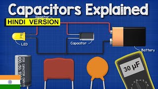 Capacitors Explained HINDI Version electronics engineering [upl. by Tadeas427]