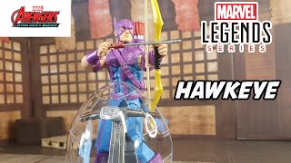 Marvel Legends HAWKEYE WITH SKY CYCLE action figure review Avengers 60th Anniversary [upl. by Relyk]