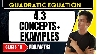 class 10 Advanced Maths Exercise 43 chapter 4 Quadratic Equations concepts and examples [upl. by Enyallij]