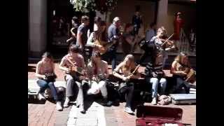 Dublin buskers  Female group plays irish traditional music in Grafton Street [upl. by Adlaremse895]