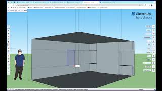 Sketchup 3 Tape measure guides adding colour and textures warehouse [upl. by Shiekh153]