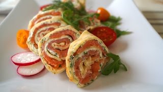 Lachsröllchen als Fingerfood oder Vorspeise [upl. by Enelez583]