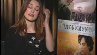 COMPLETE RAW INTERVIEW WITH KEIRA KNIGHTLEY FOR quotATONEMENTquot [upl. by Hanimay]