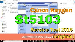 Canon ST5103 Service Tool And Keygen 2018 original [upl. by Gradeigh410]