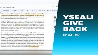 4NET  YSEALI Give Back EP 03  CHỮA BÀI LUẬN [upl. by Gerge]