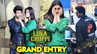 Kriti Sanon And Kartik Aaryan GRAND ENTRY At Luka Chuppi Trailer Launch [upl. by Peria]