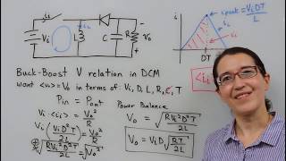 BuckBoost Converter Voltage Equation in Discontinuous Conduction Mode DCM [upl. by Paterson]