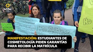 🚨 MANIFESTACIÓN Estudiantes de Cosmetología piden garantías para recibir la matricula [upl. by Ailem709]