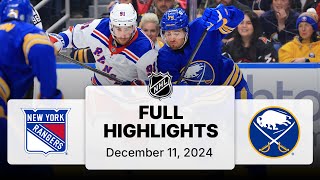 NHL Highlights  Rangers vs Sabres  December 11 2024 [upl. by Reynard]