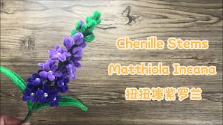 扭扭棒—紫罗兰 Chenille Stems Matthiola Incana [upl. by Wheaton]