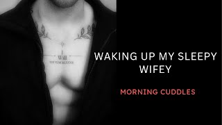 ASMR Waking up my sleepy wifey morning cuddles comfort [upl. by Brenna]