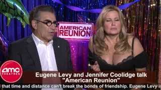 Eugene Levy and Jennifer Coolidge Talk quotAmerican Reunionquot [upl. by Justinn575]