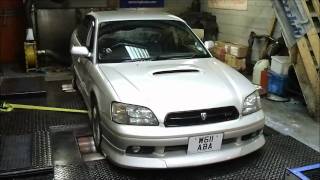 Subaru Legacy B4 RSK  custom remap  decat dyno run [upl. by Akibma41]