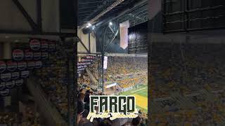 NDSU Bison vs UND Fighting Hawks crowd  10524  FargoDome Fargo ND [upl. by Hallsy]