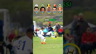 Mini Messi VS Ronaldo VS Neymar  Kids Skills Challenge 👶 [upl. by Crellen]