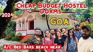 Mitra Hostel Vagator 400Rs Onwards CheapampBudget AC Dormitory in Goa Room Party Bar [upl. by Wolfort]