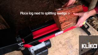 Using the Yukon 7 Ton Electric Hydraulic Log Splitter  Klika [upl. by Romy]