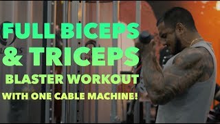 Full Biceps amp Triceps workout on just one cable machine [upl. by Ahsinek]