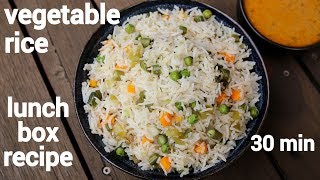 vegetable rice recipe  mix veg rice  वेजिटेबल पुलाव  quick one pot vegetable rice [upl. by Standish]