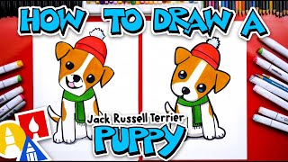 How To Draw A Jack Russell Terrier Puppy [upl. by Tertias416]