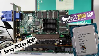 AGP video card on a modern motherboardw 13th Gen CPU Yes we can PCI to AGP feat Windows 98ampXP [upl. by Brookes]